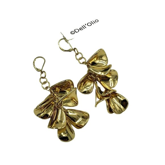 Linea by Louis Dell'Olio Gold Tone Necklace and Earring Set 59" - Picture 3 of 15